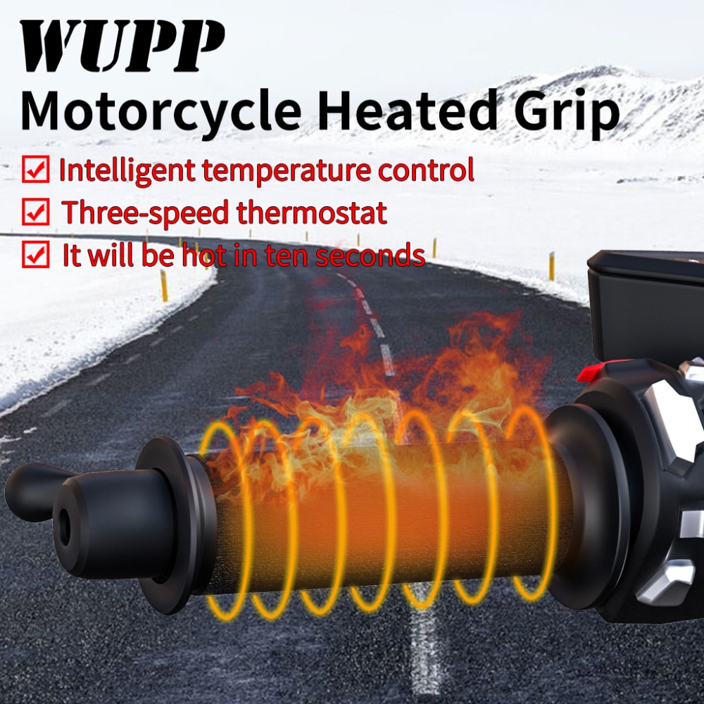 12 V moto carico rapido e scarico impugnatura riscaldata elettrica impugnature riscaldanti Set copertura impugnatura scaldavivande manubrio