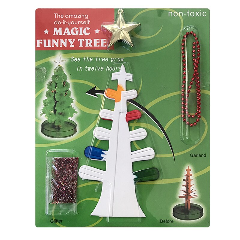 Paper Tree Blossoming Christmas Tree Magical Magic Growth Christmas Tree Paper Tree Blossoming Children's Strange Toys: 02