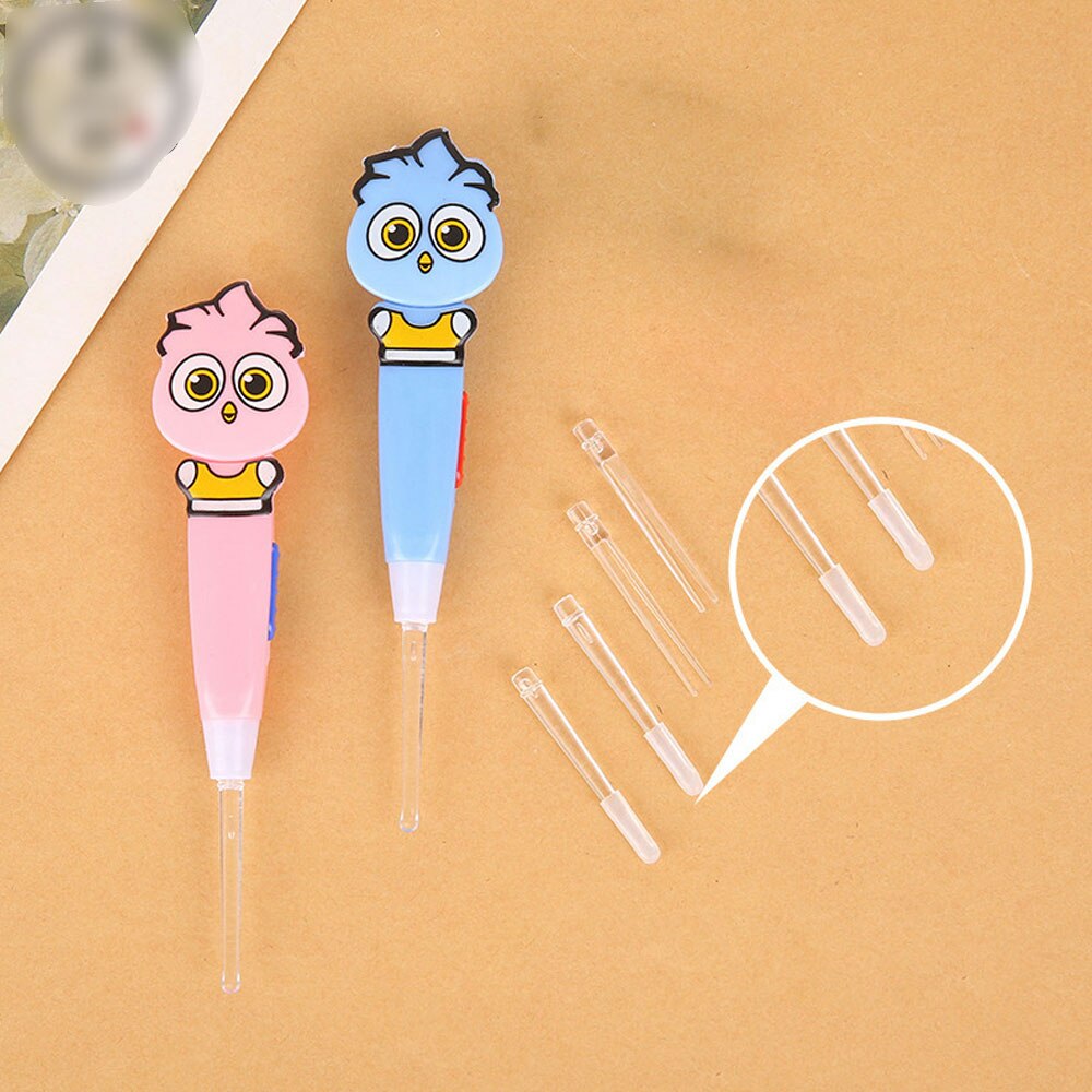 Cuillère à oreilles en plastique | Cuillère à oreille mignonne cuillère à oreille de bébé pour la directe sûre
