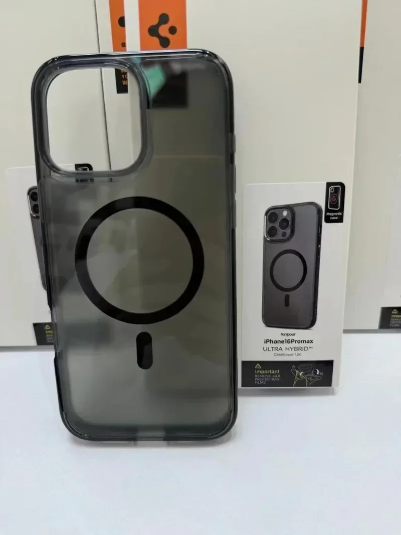 SPG Telefoonhoesje Ultra Hybride Magnetische Draadloos Opladen Case Voor IPhone 16 Pro 15 14 13 Pro Max plus Transparante Schokbestendige Cover: Beige / Voor iPhone 16 Pro