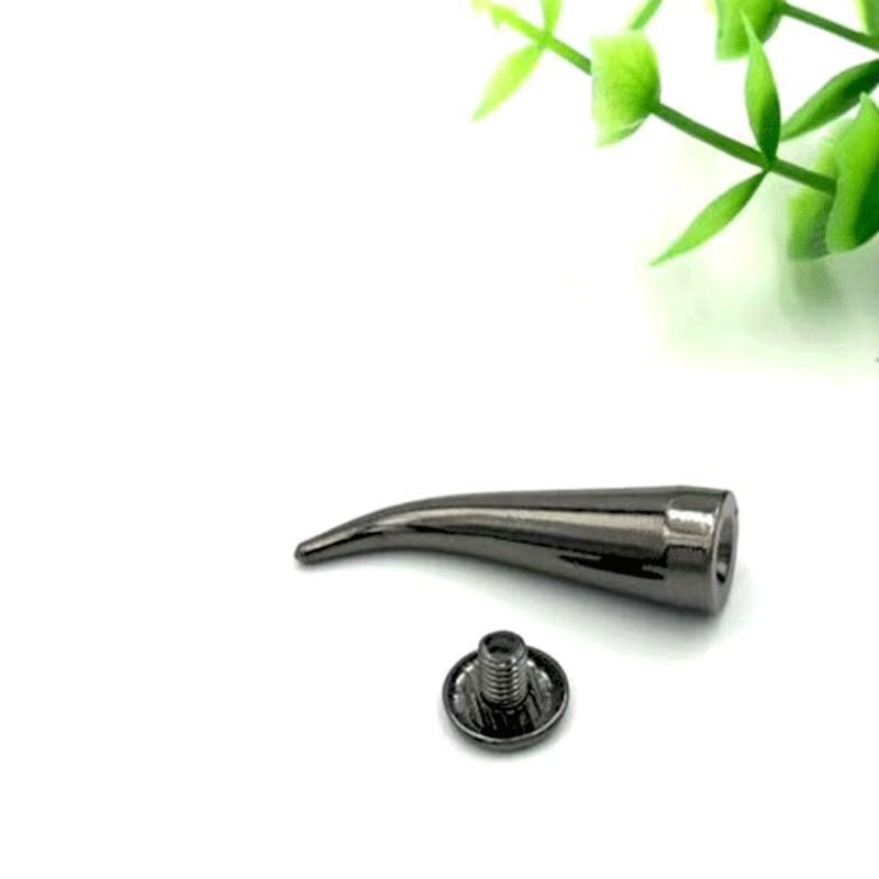 Clous coudés en cuivre 25MM, 10 pièces/lot, accessoires artisanaux en cuir, vêtements, crochets, matériaux animaux de compagnie, Rivets, seaux: gun black