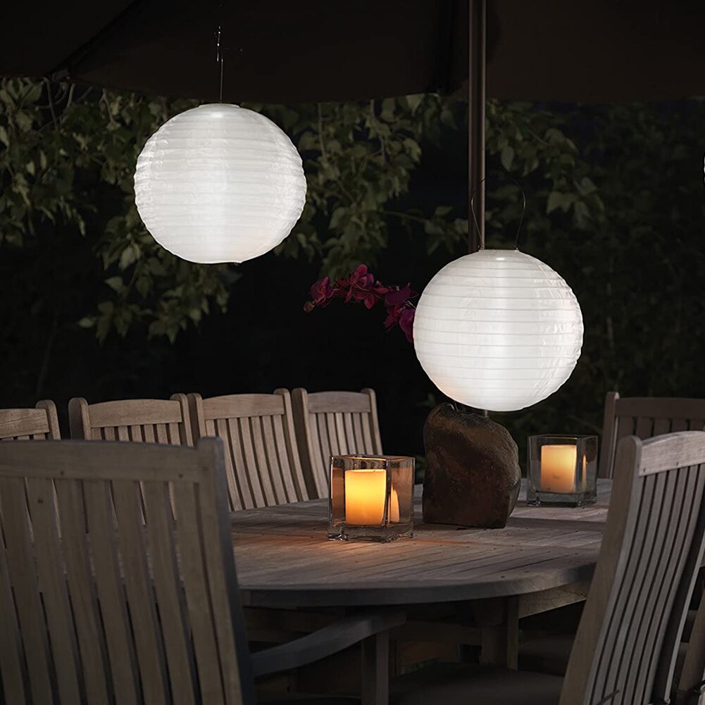 Farolillos de papel chinos para exteriores, farolillos de luz para , patio, artesanal, redondo, blanco, suministros de bolas, 10/1 piezas