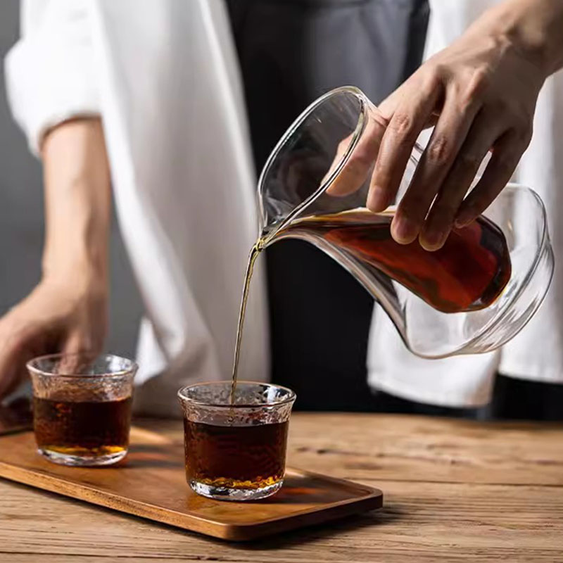 300ml Hangende Oor Koffie Delen Pot Transparant Dubbellaags Glas Handgebrouwen Koffiepot Huishoudelijke Koffie Proeverij Cup
