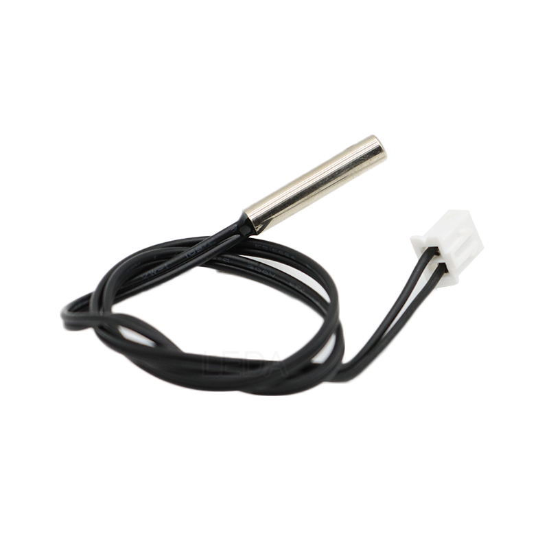 Sensor de temperatura NTC 10K Ohm, 1 piezas, impermeable, precisión 1% 3435, termistor, sonda cilíndrica con cable 4x20mm