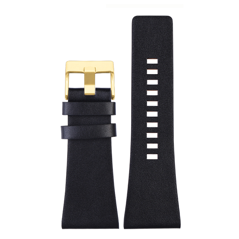 Grand Bracelet de montre en cuir pour hommes, pour Diesel dz7396 dz1206 dz1399 dz1405, 22/ 24 / 26 / 28 / 30 / 32mm, accessoires de montre: White black / 22mm