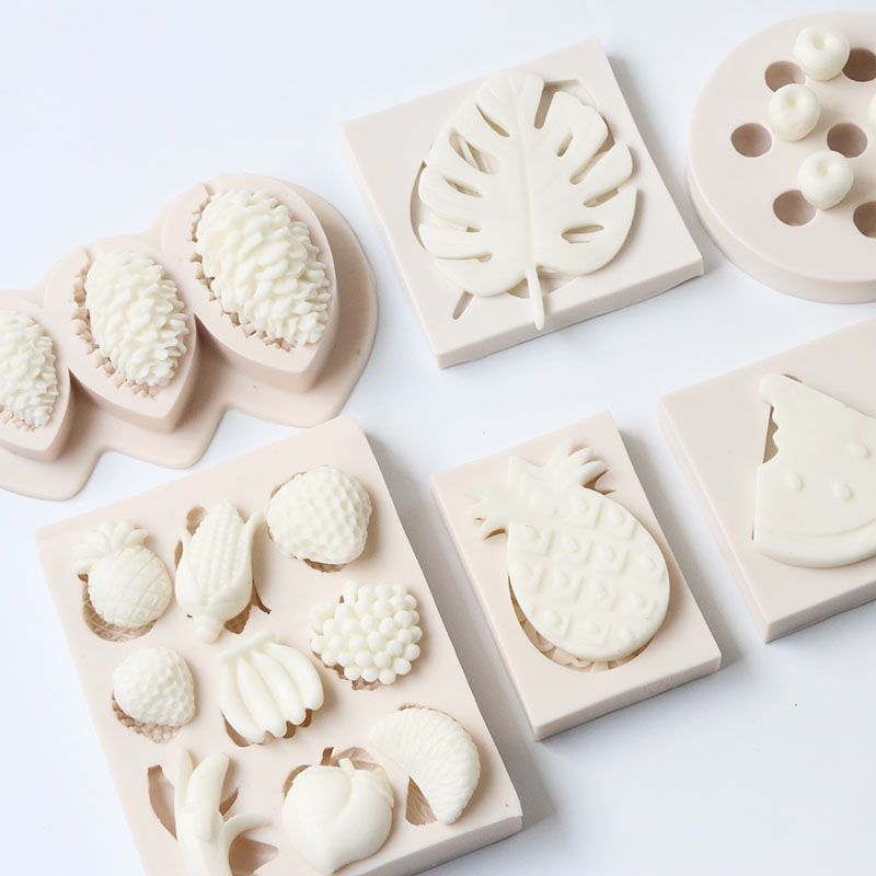 fondant cake deocorating tool silicone cake mold strawberry 3d fruit sugar gum paste pastry silicon chocolate mould