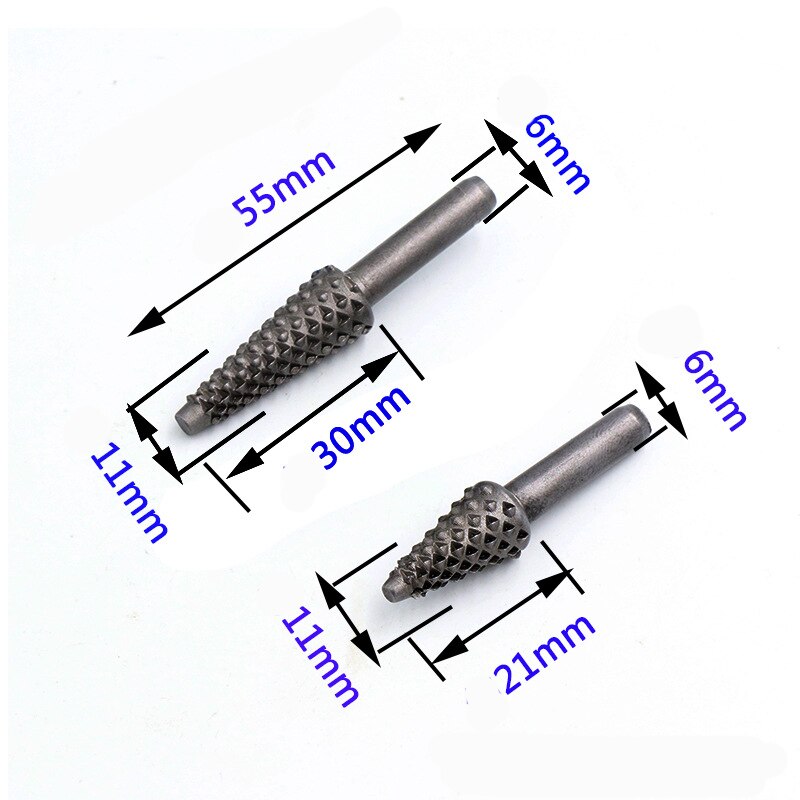5pcs Wood Rasp File Drill Bits Rotary Set For Woodworking Carving Artifact Tool 6.35mm(1/4") Round Shank Burr