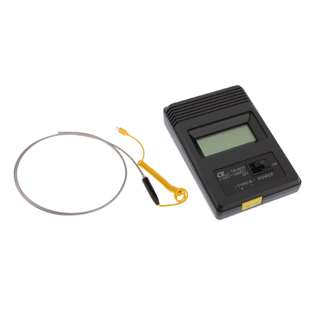 Digital Thermometer LCD + K-Type Thermocouple Temperature Probe, Stainless Steel Probe In Temperature Range 0-1300