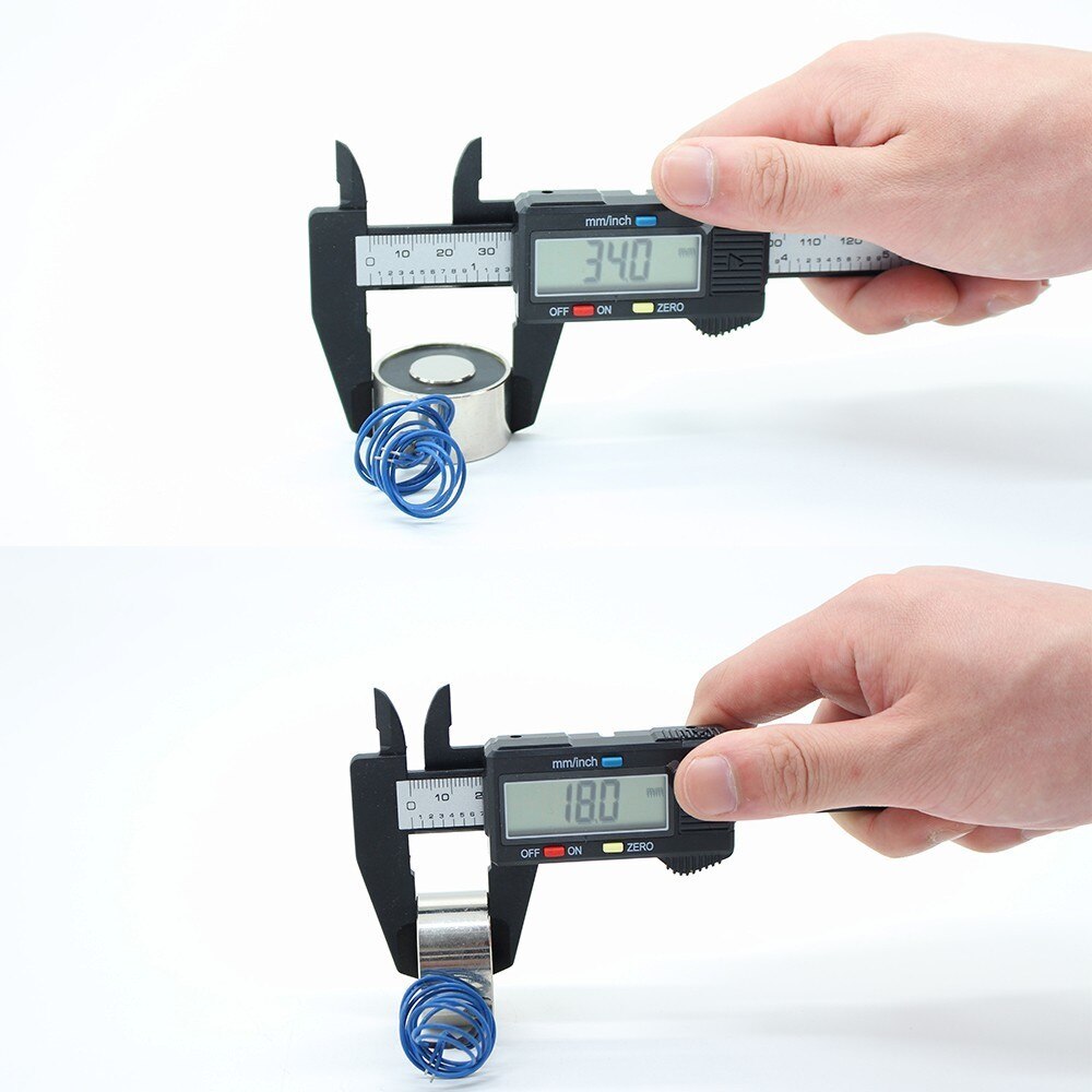 Small 34/18 DC 6V 12V 24V Cylinder Electromagnet Lifting,18KG 180N,Solenoid Strong Sucker Holding Electric Magnet