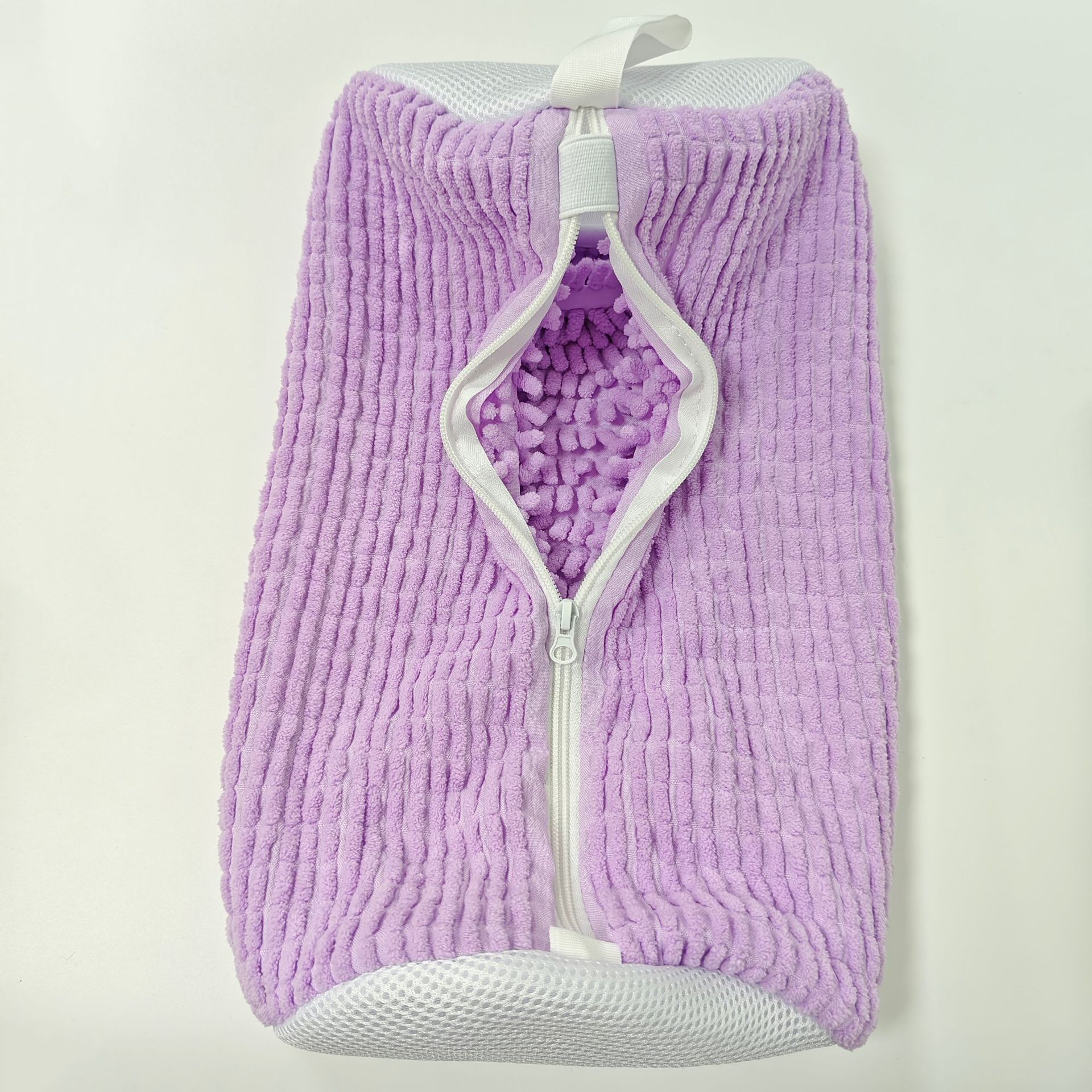 Durable Shoe Washing Machine Bag All Shoe Types Oval Protective Laundry Bag Rich Fluff Interior Minimize Noise Anti Deformation: PURPLE