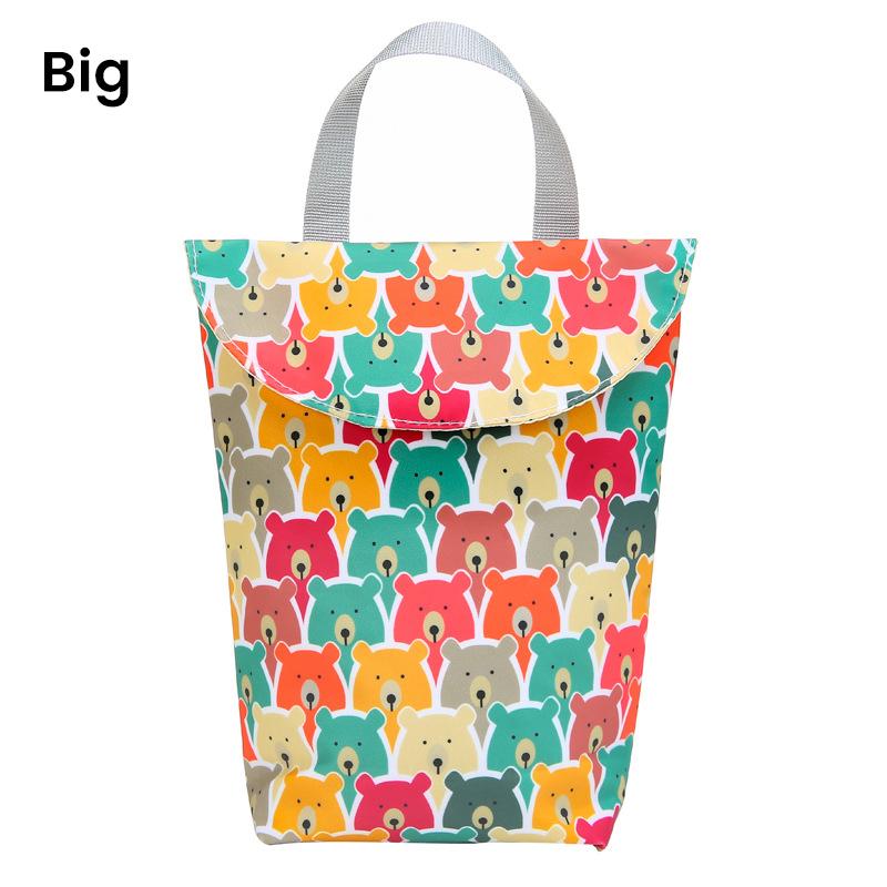 Multifunktionale Baby windel tasche, wiederverwendbare stilvolle wasserdichte windel lagerung tasche, tragbare große-kapazität Mutter tasche: Xiong groß