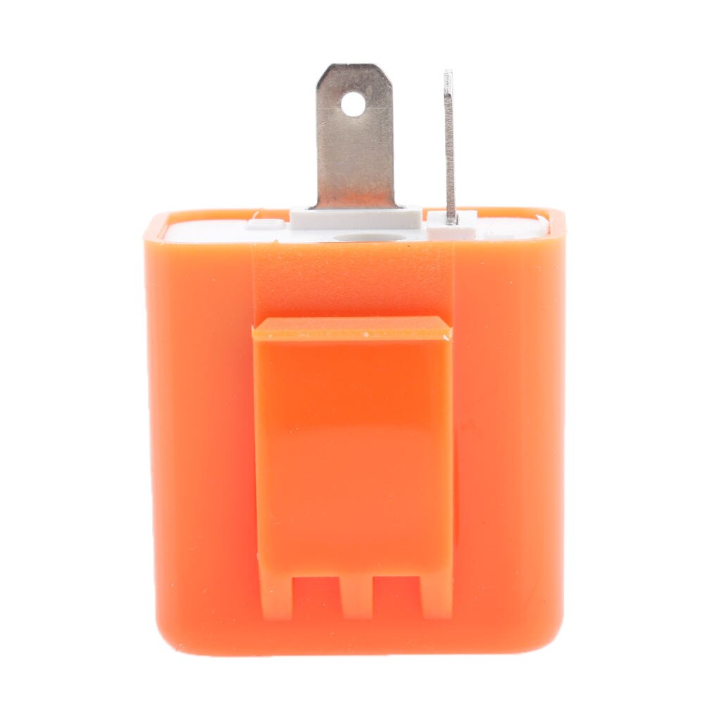 2-Pin Adjustable LED Indicator Electronic Flasher for Motorbike Orange