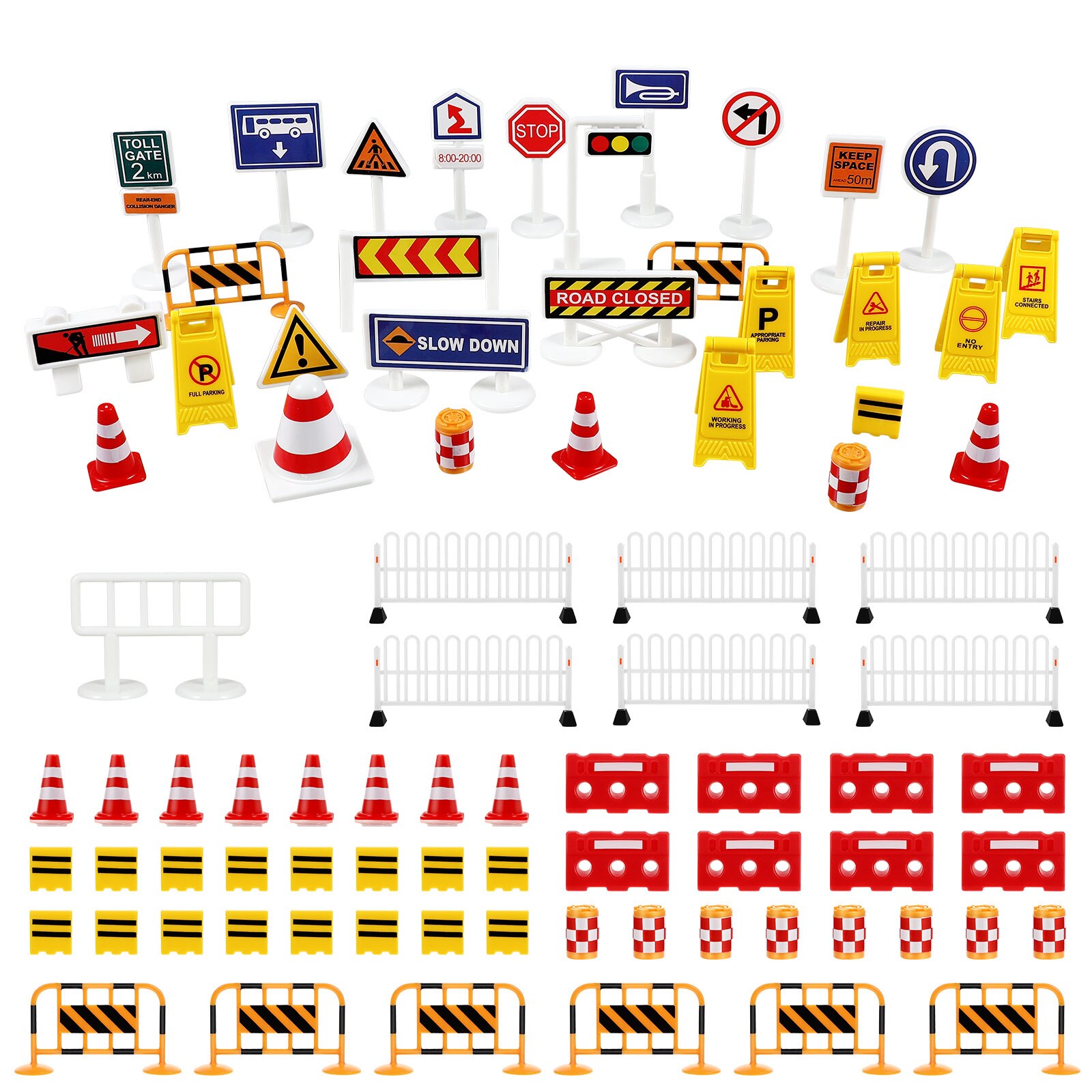 TOYANDONA 1 Set Play Traffic Signs Street Road Signs Traffic Toys for Children Cognitive Play: Default Title