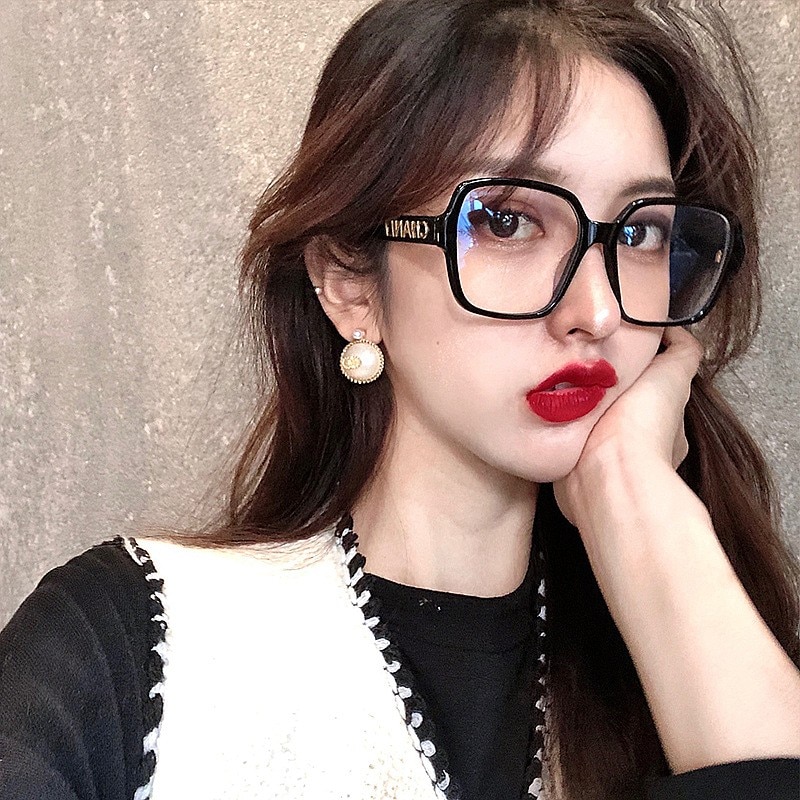 Q2021 briller gjennomsiktig innfatning merke brillerammer optikk briller klar linse kvinner menn kvinne  uv400