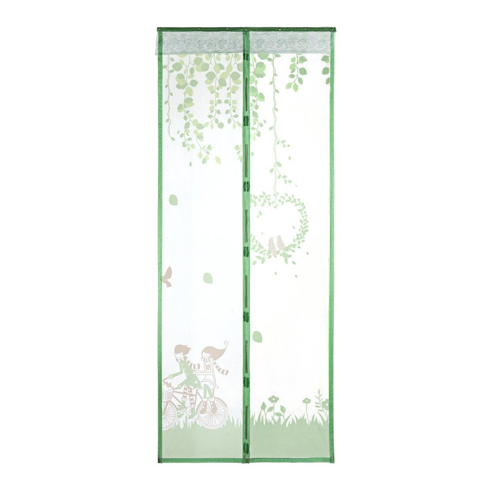Malla transparente de malla suave auto-cerrada de tul de puerta para balcón de la cortina