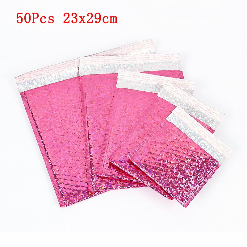 50 PCS/Lot Rose Gold Plastic Bubble Envelopes Bags, Padded Envelope, Waterproof Bubble Bags