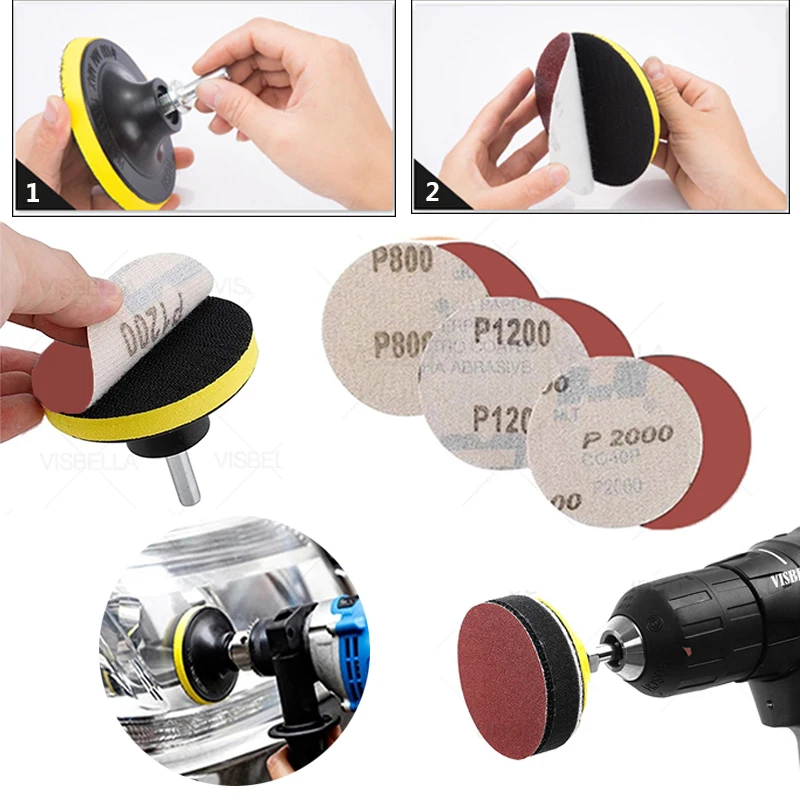 3/4/5/6/7 zoll Auto Polieren Rabatt Selbst-Kleber Polieren Pad Wachsen Schwamm Wolle Rad Polieren Pad Scheinwerfer Reparatur Auto Polnischen