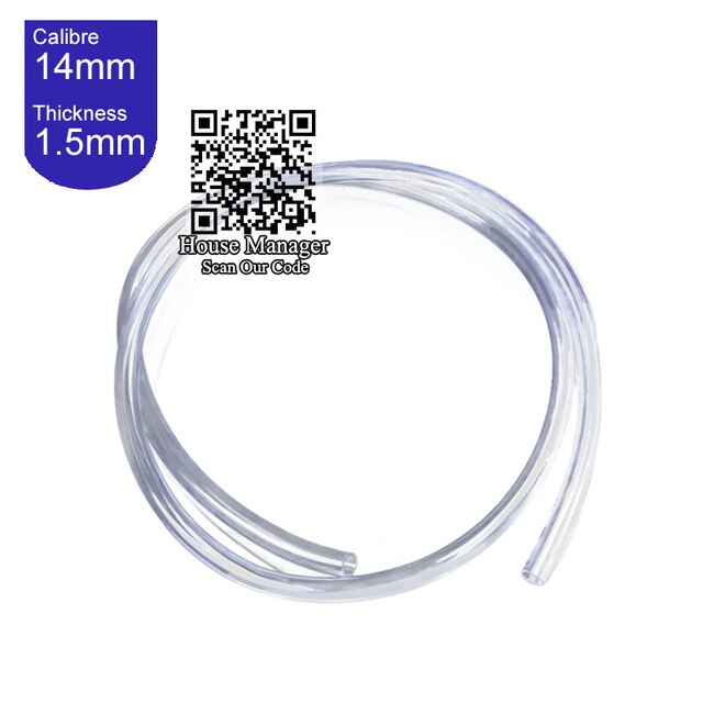 Aquarium Soft PVC Water Tube Pipe Hose for Water Pump Fountain pump, Inner Diameter8/12/14/16/20mm pipe to lift deliver water: Inner Calibre 14mm