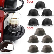 5Pcs Herbruikbare Koffie Capsule Filter Cup Hervulbare Voor Nespresso Vertuo Capsule Gusto Capsules Dolce Gusto Keuken Tool