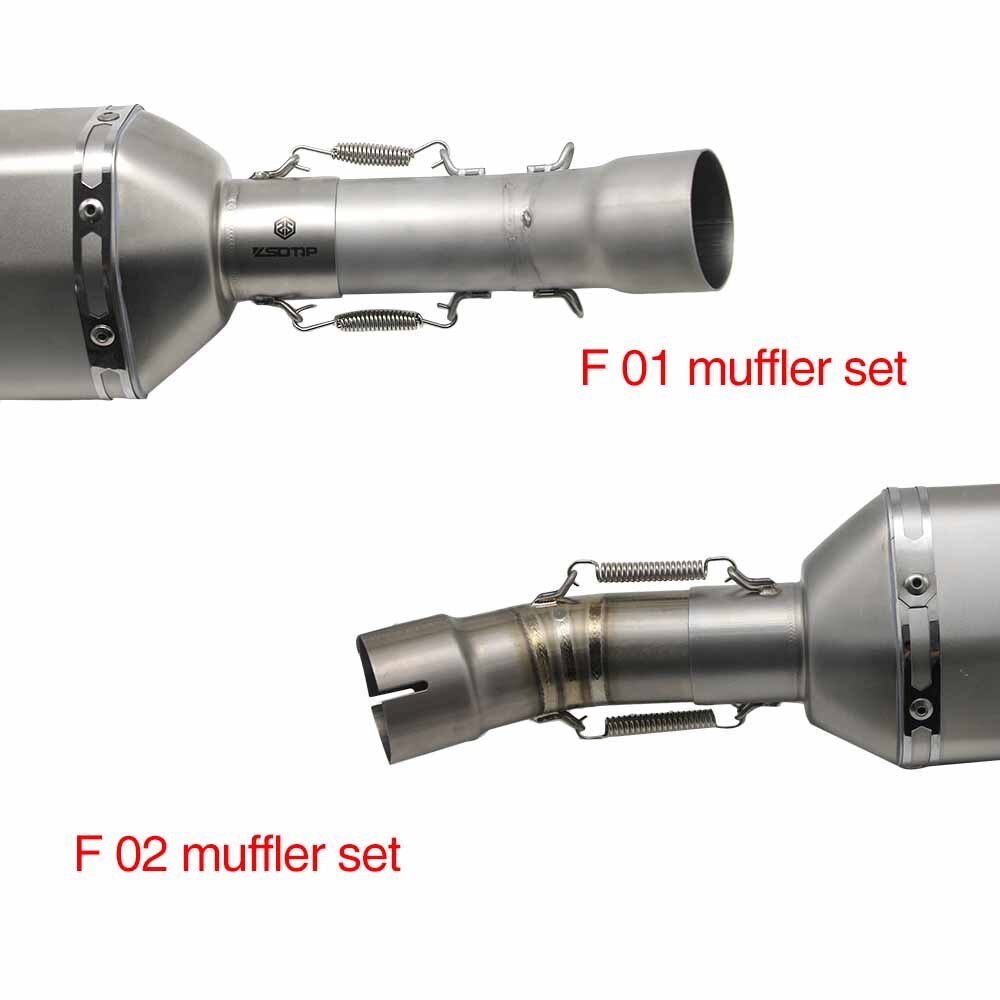 Zsdtrp Motorfiets Midden Sectie Rvs Uitlaatpijp + Midden Pijp Set Uitlaat Systeem Voor Bmw F650GS F700GS F800GS
