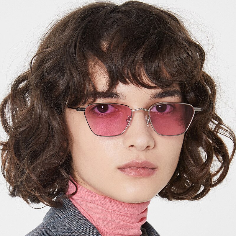 Kvinder metal vandring solbriller mænd retro små firkantede solbriller kvindelige briller stel skærme kørebrille  uv400