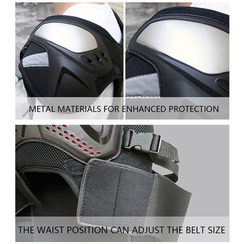 Outdoor Motocross Armor Vest Titanium Shoulder Pad Motorcycle Jackets Off-road Motorcycle Anti-fall Body Armour Motos Gear