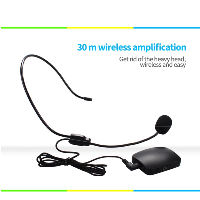 Wireless Microphone FM Radio Transmitter Headset Collar Tour Guide Clip On Bluetooth Microphone Speech Amplifier Booster