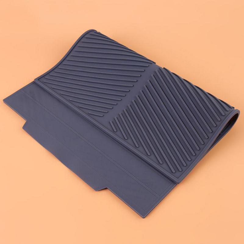 Esteira de secagem de silicone antiderrapante resistente ao calor escorredor de prato de mesa durável bandeja de mesa prato esteira de secagem de cozinha dobrável esteira de drenagem de prato