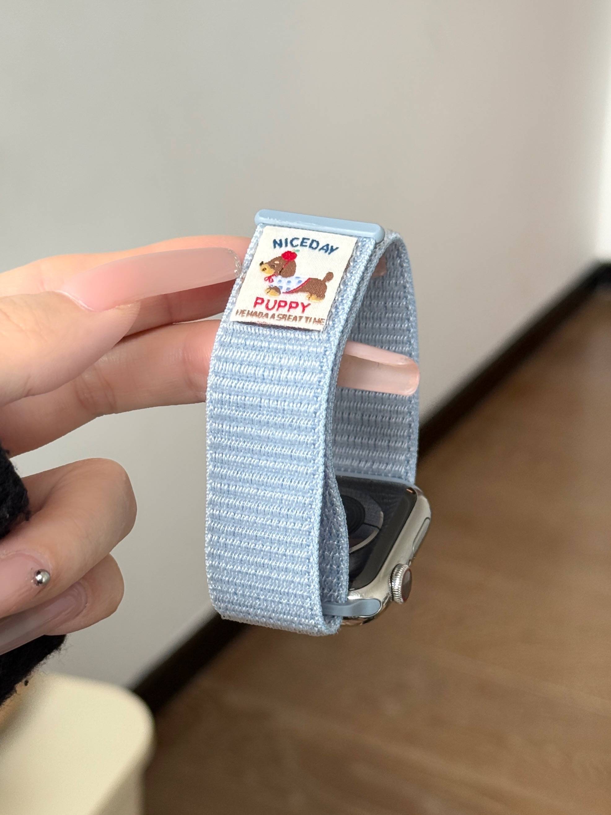 Nylonrem til apple watch-rem iwatch serie 10 9 8 7 6 5 4 se ultra 2 49mm/46/45/44/42/40/38mm armbånd armbånd urrem: 25mm / Himmelblå