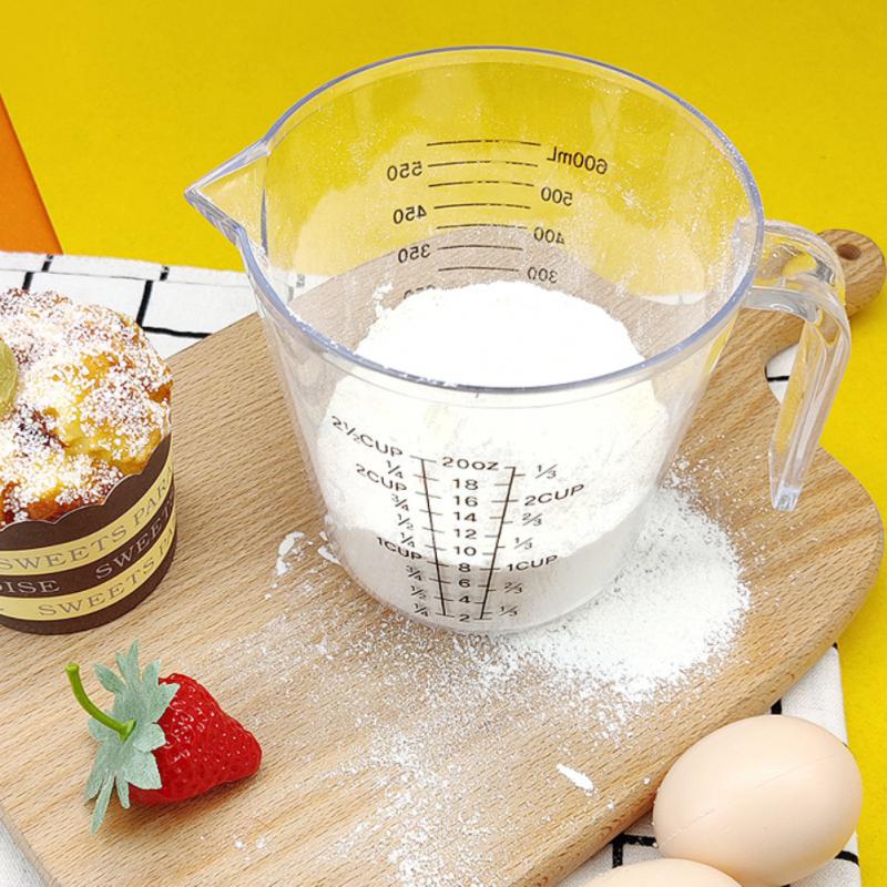 Transparent measuring cup with scale plastic cup kitchen baking supplies liquid non-pouring cup with handle measuring cup/Jugs