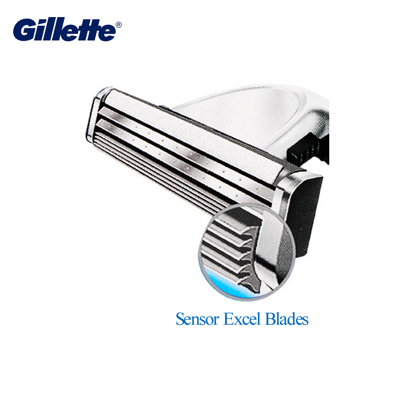 Gillette Sensor Excel Scheermesjes voor Mannen Gezicht Haar Scheren Verwijderen Vervanging Scheerhoofden Refill Scheren Cartridges 10/20 Count