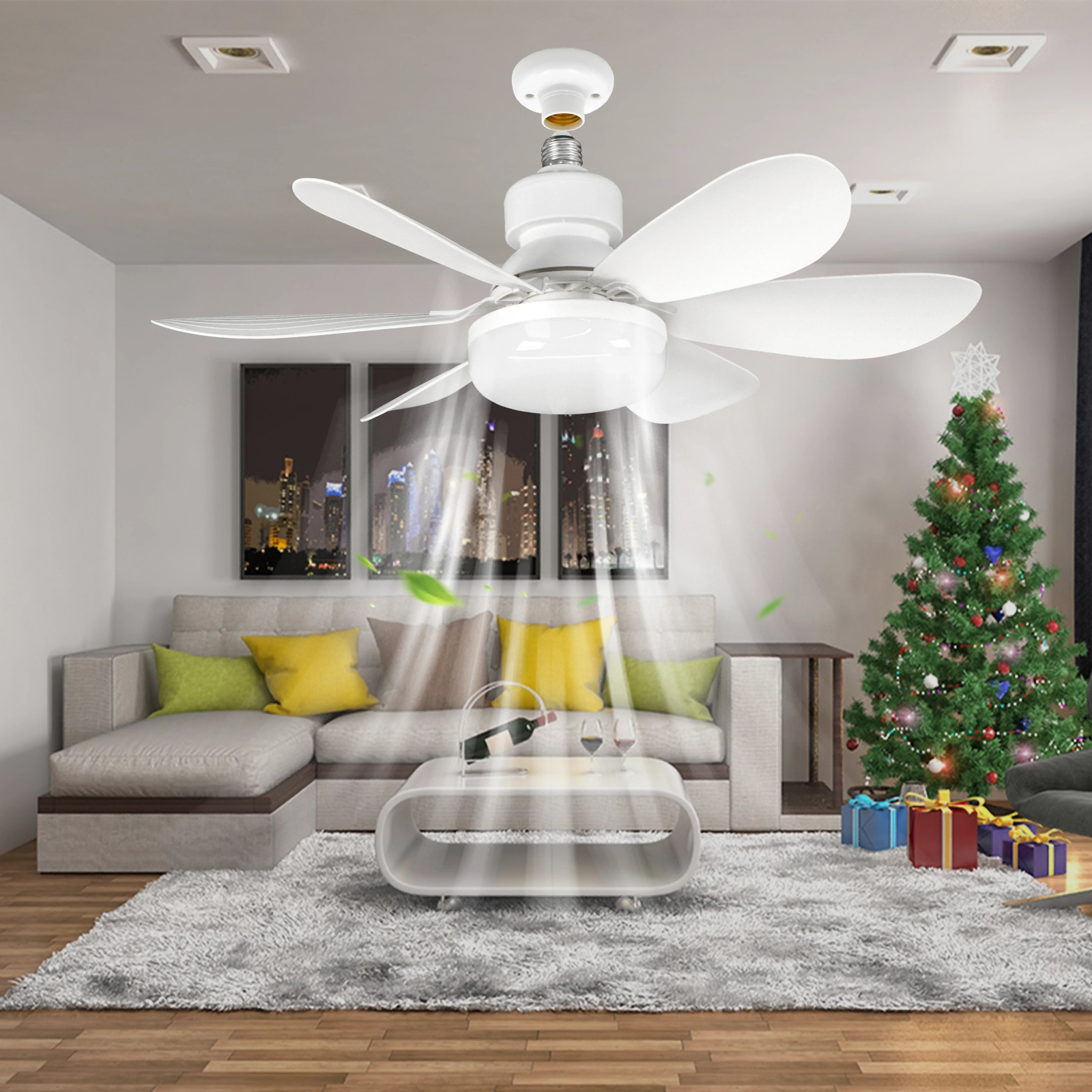 Takfläktar  e27 led- 40w med fjärrdimningsfunktion takfläkt för sovrum, garage, arbetsrum, kök och hemmabruk
