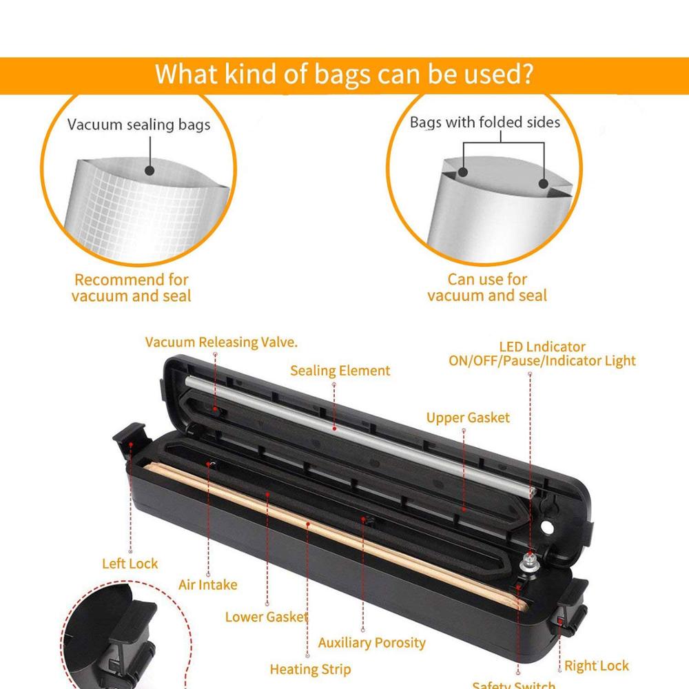 mini termosigillatrice elettrica portatile sigillatrice sottovuoto per alimenti creativa borsa portatile clip sigillo imballaggio sigillante ad impulsi in plastica # R5