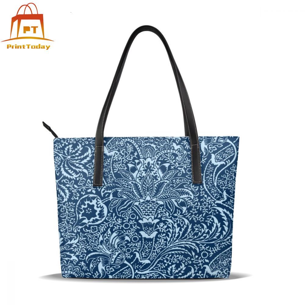 William morris stoffen handtas william morris stoffen handtassen met handgreep, print brede leren tas dames handtassen
