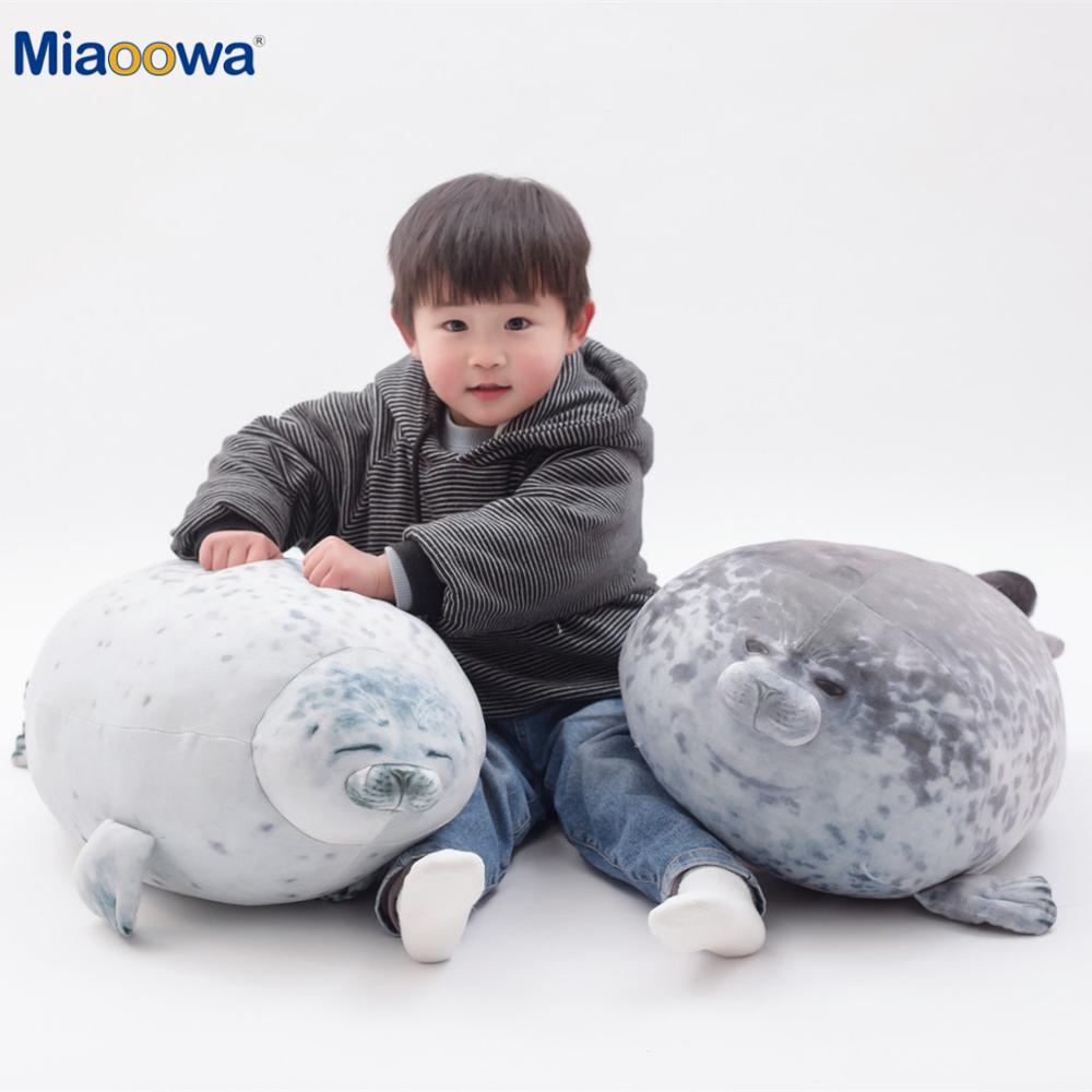 20-80cm schattige zeeleeuwen knuffels 3d nieuwe kussens zachte zeehonden knuffel knuffel kussen babycadeau