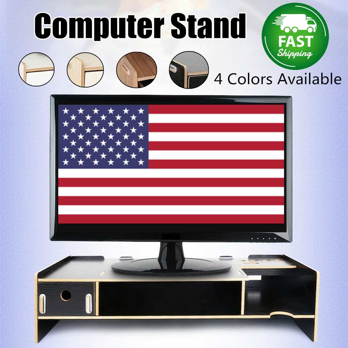 Bureau d'ordinateur portable Riser organisateur support de stockage étagère de stockage ordinateur moniteur Riser support clavier bureau Organe en bois moniteur support
