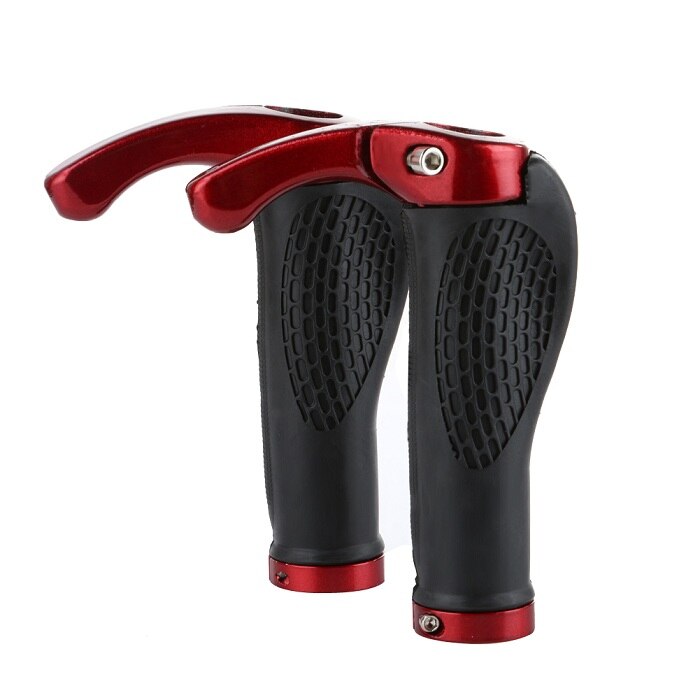 Fiets Stuur Grips Anti-Skid Ergonomische Rubber Mtb Weg Mountainbike Fiets Grips Handvatten Voor Fietsen Onderdelen Accessoires: 02 Red