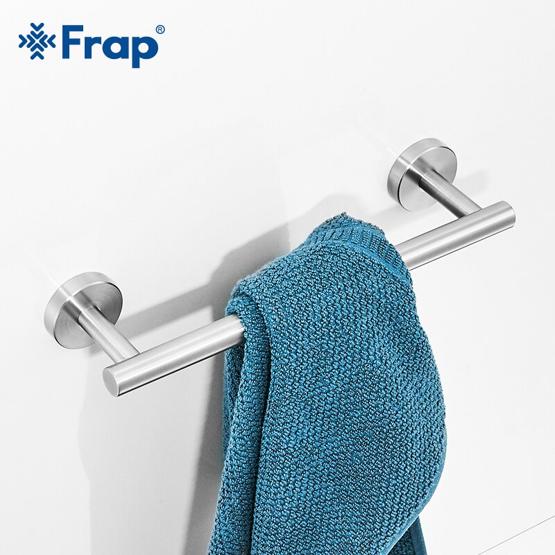 Frap Rvs Zilver Badkamer Hardware Set Handdoekenrek Toiletrolhouder Handdoek Bar Haak Badkamer Accessoires Y38124