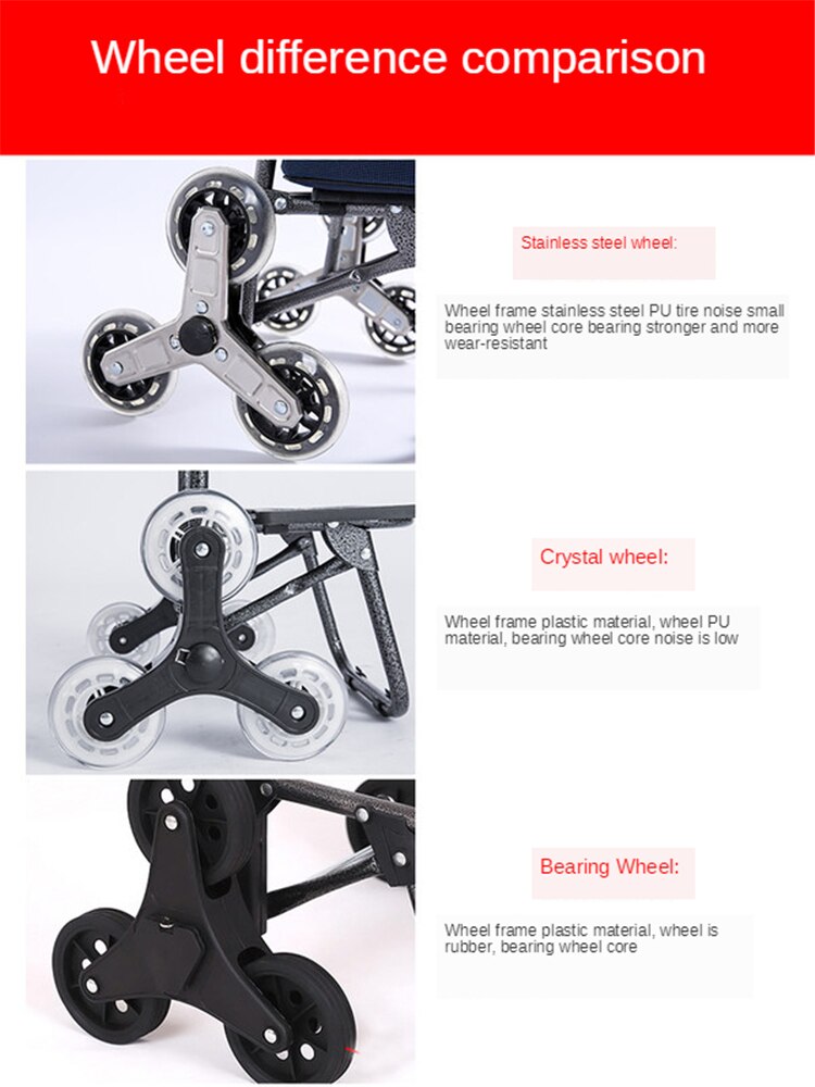 B-LIFE Collapsible Reusable Trolley Shopping Hand Truck Waterproof Foldable Utility Cart With Telescoping Handle and Wheels