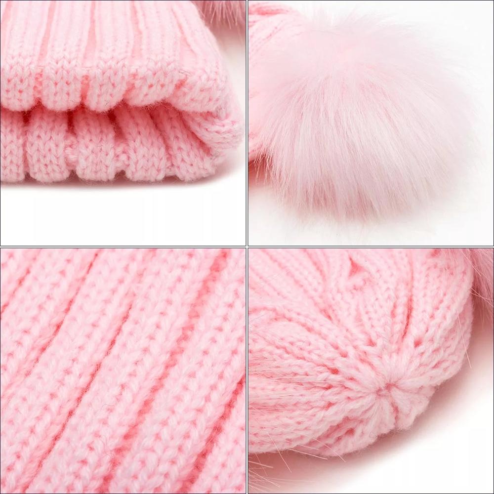 Reakids Winter Baby Meisjes Hoed Leuke Warme Solid Kinderen Pompom Hoed Gebreide Katoenen Muts Voor Kinderen