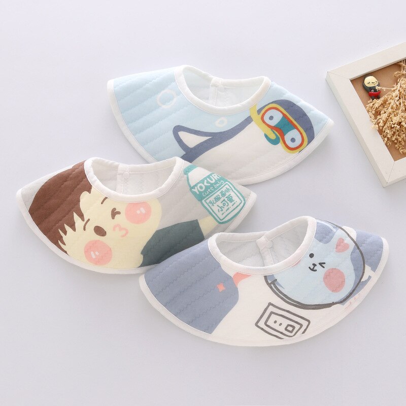 Baby Wasserdichte Lätzchen freundlicher Speichel Handtuch Avocado Druck Baumwolle Baby Jungen Mädchen Lätzchen 360 Grad Drehung Kleinkind Lätzchen Spuck Tuch: pinguin