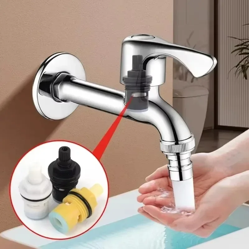 10/1PCS Universal Faucet Valves Replacement Tap Brass Ceramic Disc Cartridge Inner Faucet Valve Bathroom Kitchen Sink Accessory