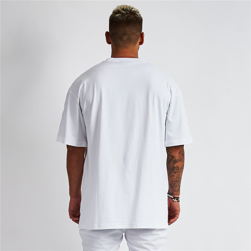 Running Oversized T shirt Men Gym Bodybuilding and Fitness Loose Casual Lifestyle Wear T-shirt Male Streetwear Hip-Hop Tshirt