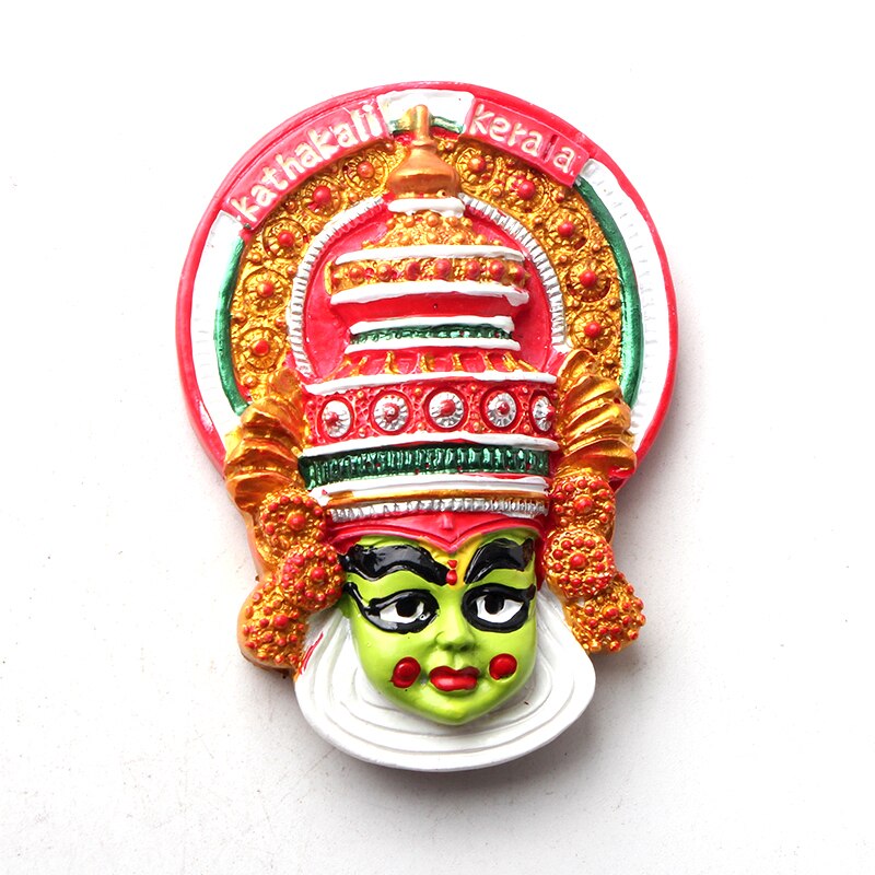 fridge magnets 3d Resin refrigerator stick Kerala India refrigerator tourist souvenirs porcelain dolls collection: 1762