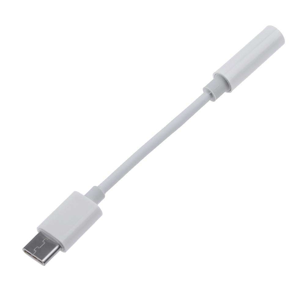 USB Type C To 3.5mm Aux Adapter Type-c 3.5mm Jack Audio Cable Connector Earphones Cable Audio Converter Headphones Accessories: WHITE