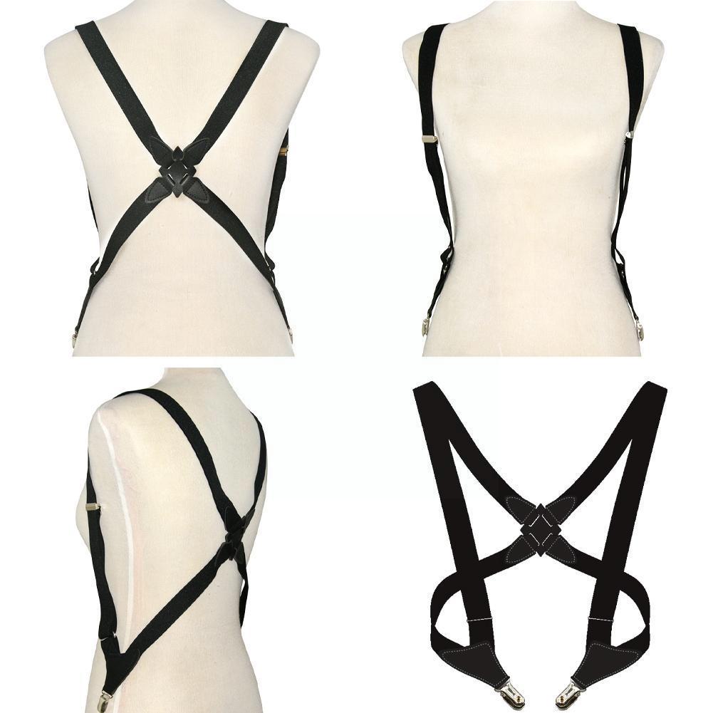 Bukseseler til menn justerbare seler x bak skjorteklips buksesele elastisk 8 seler skulderreim til menn kvinner #39 f  c6