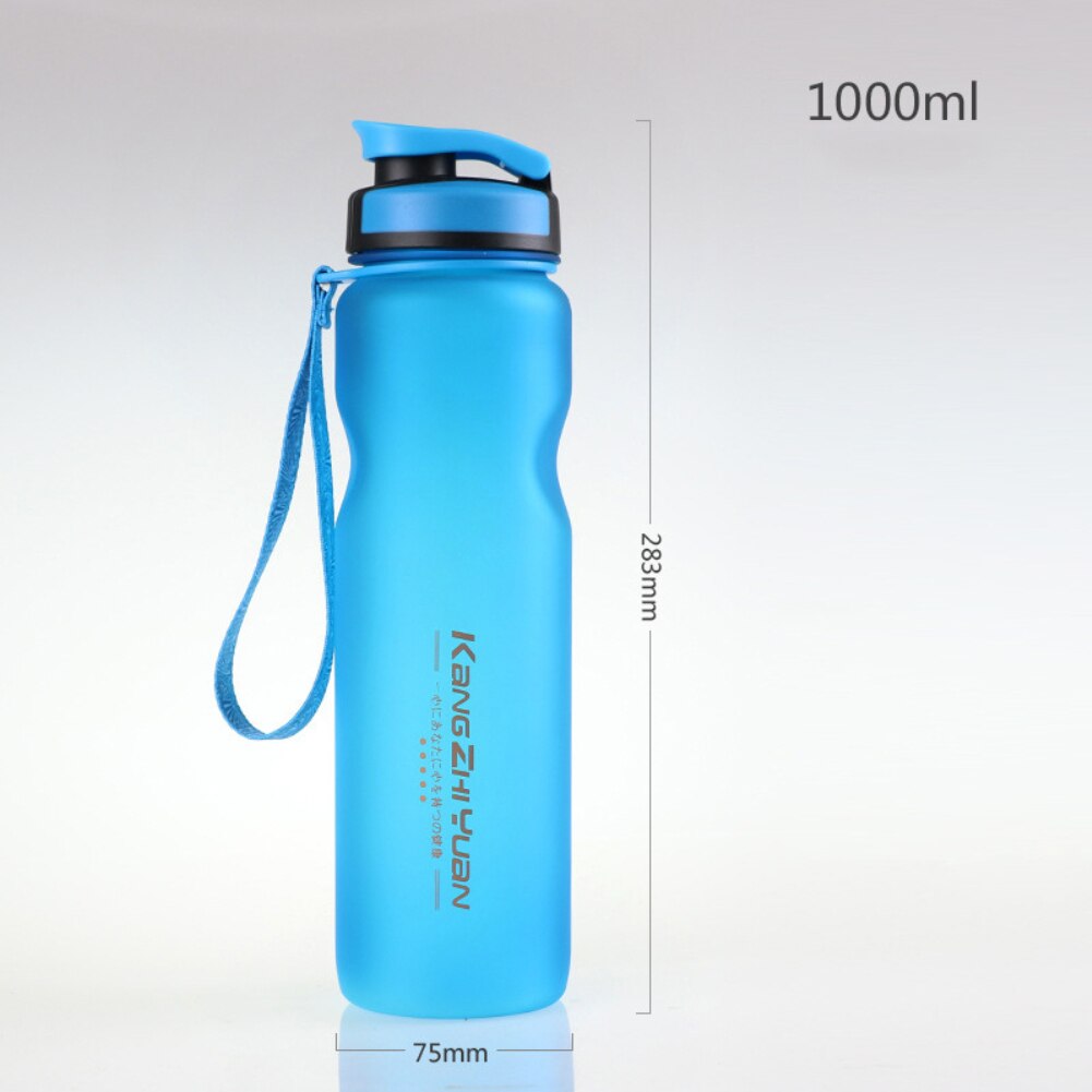 1L Explosion Sports Water Bottles Protein Shaker Outdoor Travel Portable Leakproof PC Protable Drink Bottle: Blue