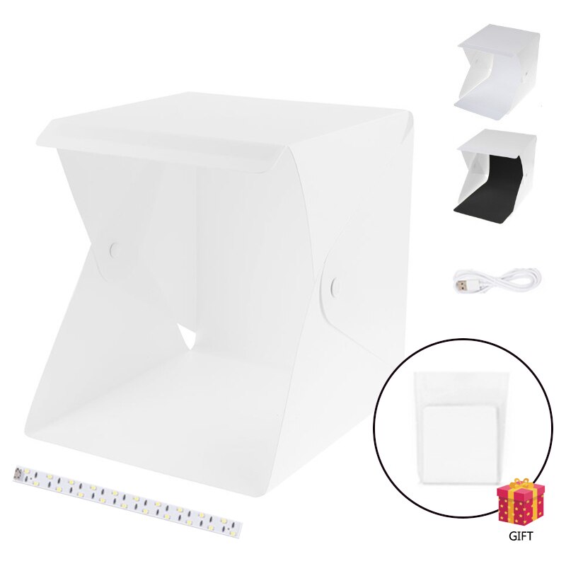 Mini Draagbare Lightbox Photo Studio Box Tafelblad Schieten Light Box Tent Fotografie Box Softbox Set Voor Camera Item Display: ZY003-1