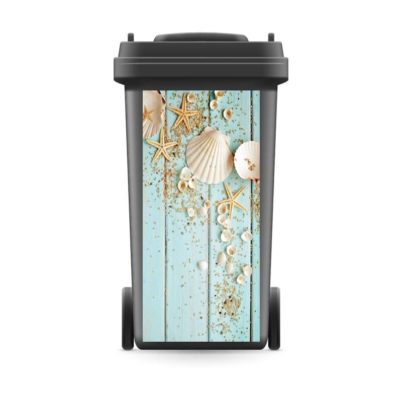 DIY Modern Adhesive Removable Waterproof Sticker Decals Rubbish Bin Sticker Kitchen Accessories 120liter 240liter: 7 / 31x70cm(For120liter)