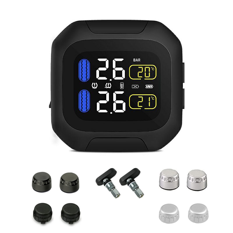 Waterproof Motorcycle tpms tire pressure sensor Real Time Wireless Mini external/internal sensor tire pressure Monitoring System